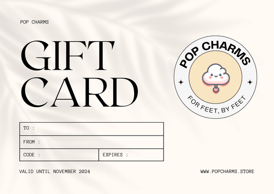 A gift card for pop charms